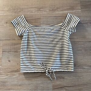 Madewell Striped Off-Shoulder Top